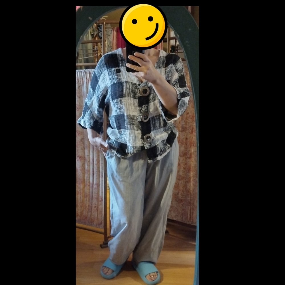 Lagenlook pinstriped pants (2XL) - Picture 5 of 8
